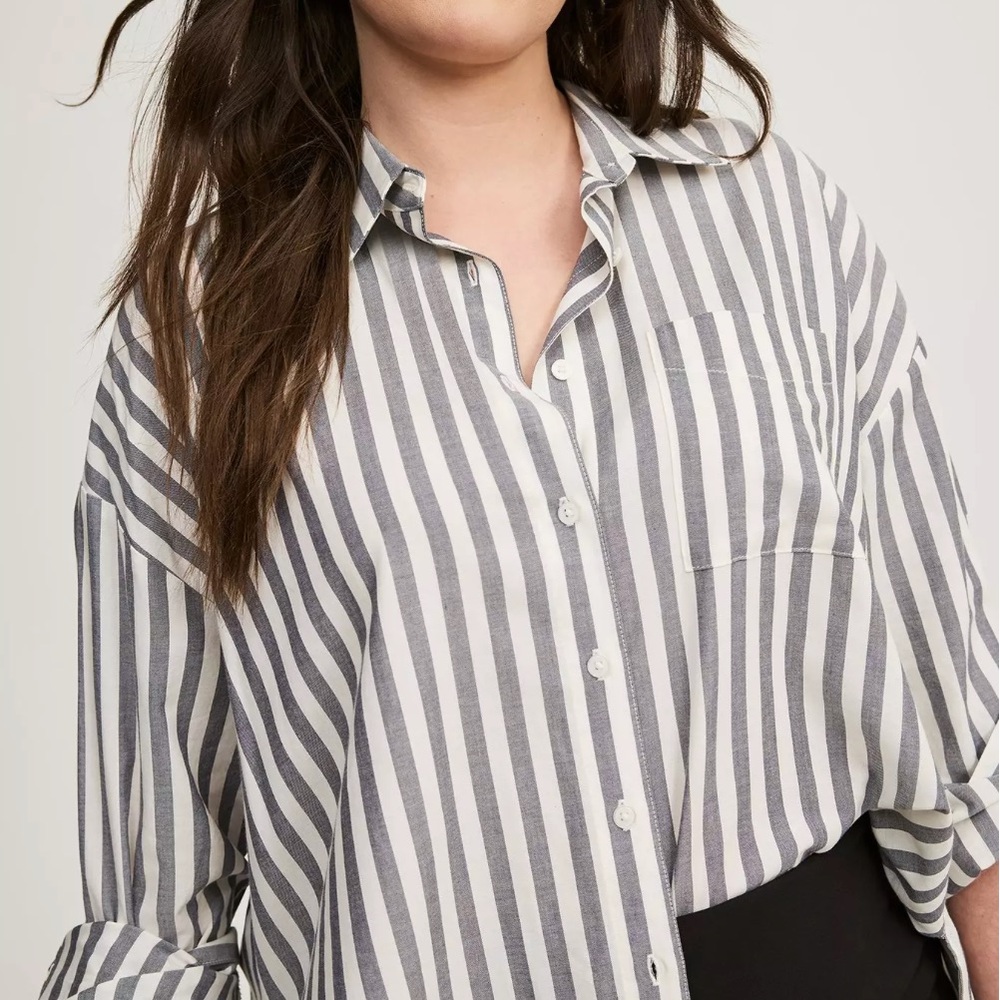 Torrid Drop-Shoulder Button Down Shirt size 1x 14-16 NWT